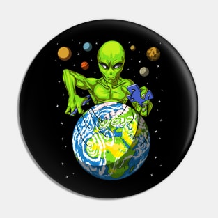 Space Alien Puppeteer Pin