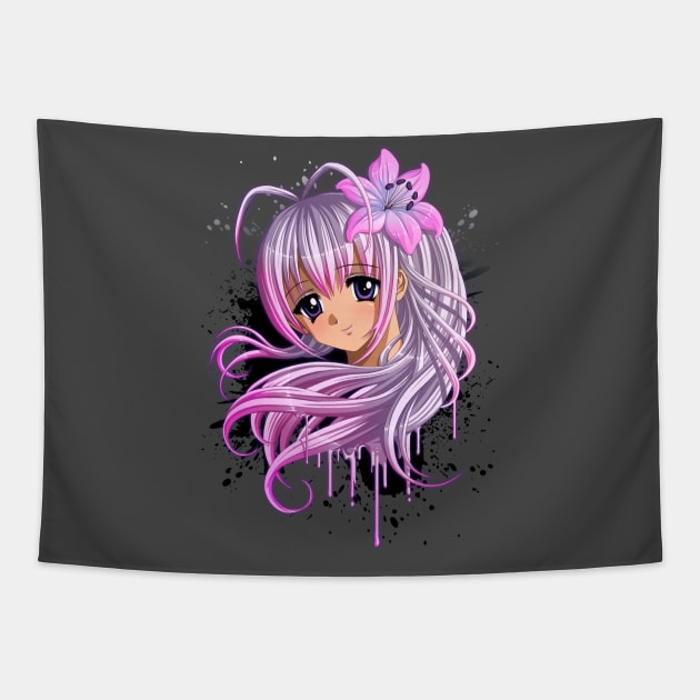 Cute Anime Girl Tapestry by bomazu