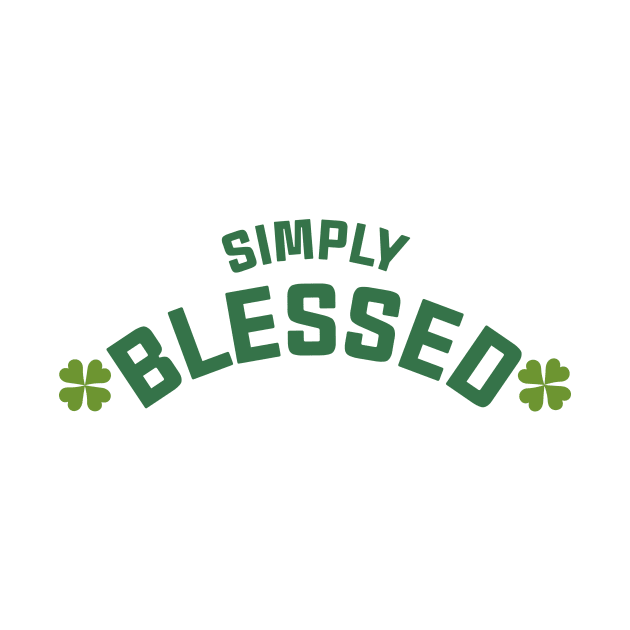 Simply Blessed Religious Clover St Patrick's Day by RobertBowmanArt