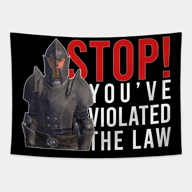 Stop! You've Violated The Law Tapestry by artsylab