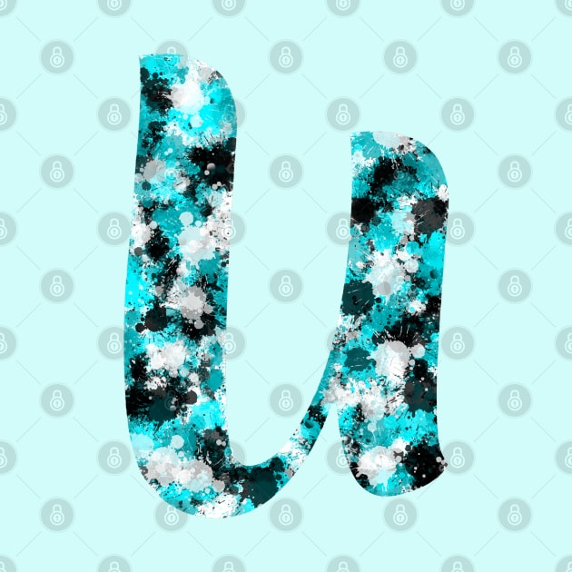 Paint Splash Letter U by Hip Scarves and Bangles