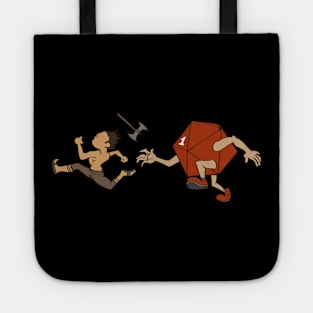 Funny Running Barbarian from Critical Fail D20 Dice Tote