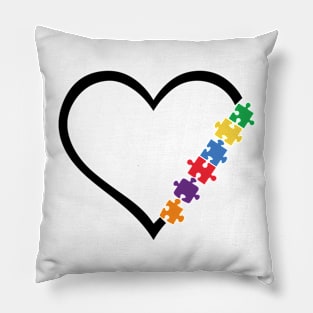 Puzzle Heart Autism Awareness Gift for Birthday, Mother's Day, Thanksgiving, Christmas Pillow