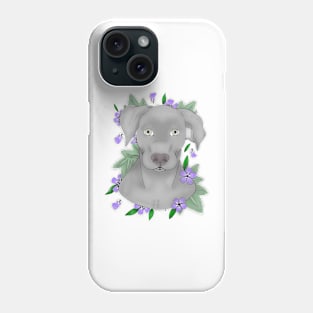 Silver lab Phone Case