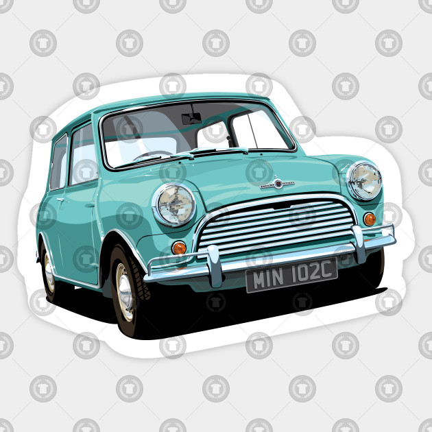 Classic Mini Cooper In Seafoam