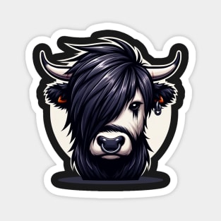 Emo Highland Cow Magnet