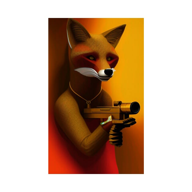 Fox With A Gun by ShopSunday