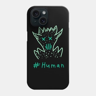 Human, Scary colourful alien, Versecism Art Phone Case