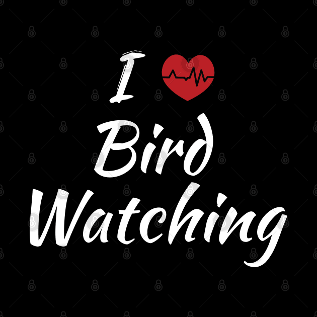 I Love Bird Watching Cute Red Heart V2 by SAM DLS