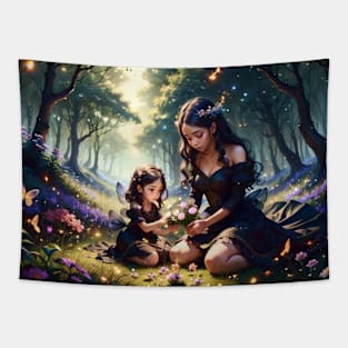 In The Forest With Mom Tapestry