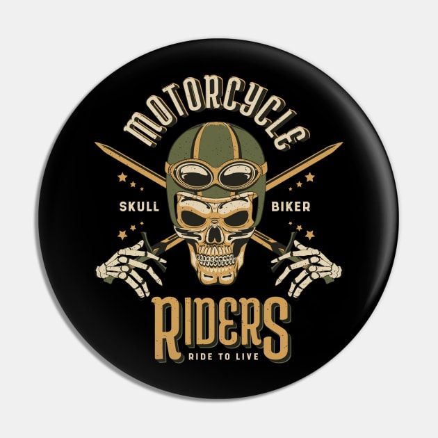 Biker, Motorcycle Rider Pin by LR_Collections