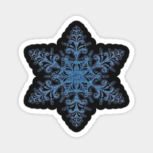 Big Holiday Classy Blue Snowflake Magnet