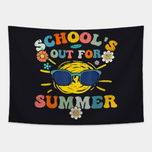 Groovy Last Day Of School'S Out For Summer Teacher Boys Girl Tapestry