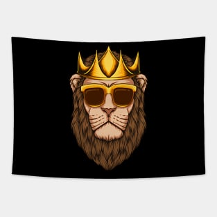 Cool Lion Wearing Sunglasses Tapestry