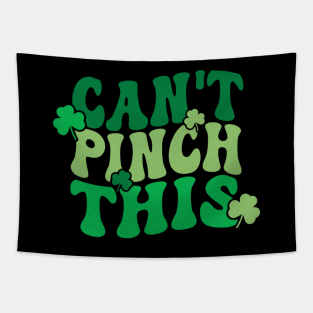 Can't Pinch This Funny Cute Saint St. Patrick's Day Shamrock Tapestry