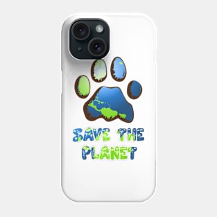 Save The Planet Animal Paw Earth Day Phone Case