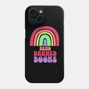 Read Banned Books LGBTQ Pride Boho Rainbow Phone Case