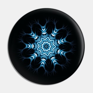Snowflake Mandala In Blue Pin