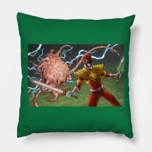 Red Ranger VS Cardiatron Pillow