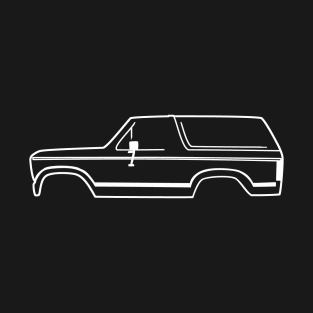 1980-1986 Ford Bronco White Side No Logo T-Shirt