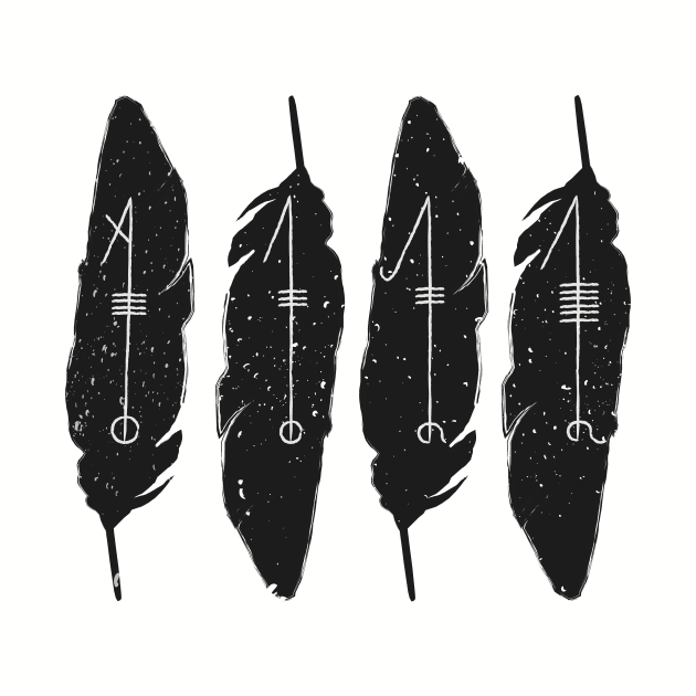 Svefnthorn rune feather design by ValhallaDesigns