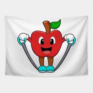 Apple at Fitness with Rope Tapestry