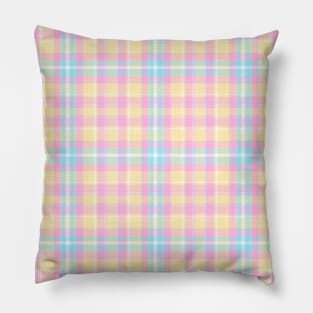 Yellow Plaid Pattern Pillow