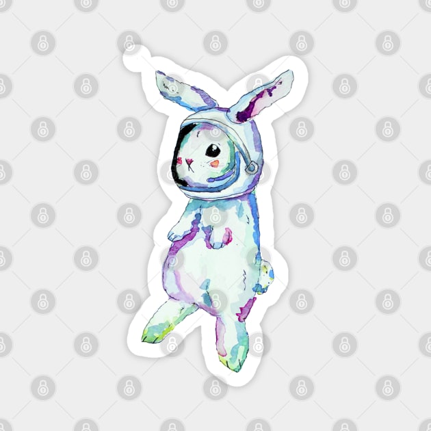 Astronaut Bunny Magnet by aquabun