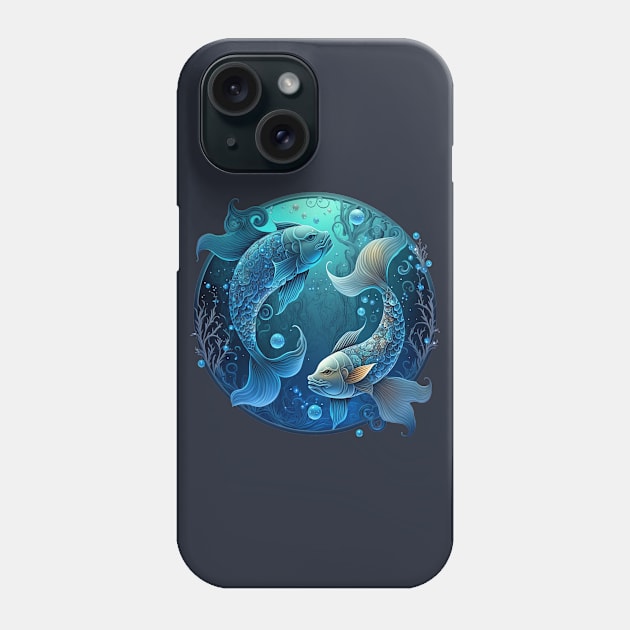 Pisces Zodiac Sign Phone Case by Jabir