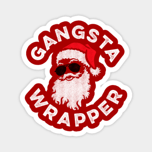 Gangsta Wrapper Christmas Santa Magnet