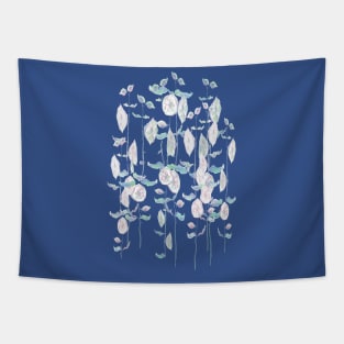 White hollyhock garden Tapestry