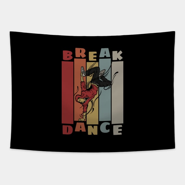 Breakdance Retro Tapestry by ninarts