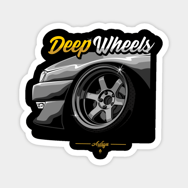 Deep wheels Magnet by rclndsgn