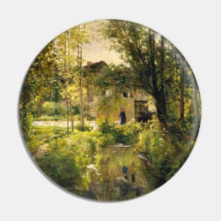 Landscape with a Sunlit Stream Pin