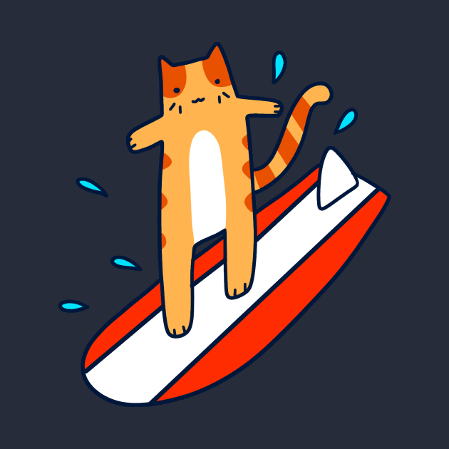 Surfing Tabby Cat by saradaboru