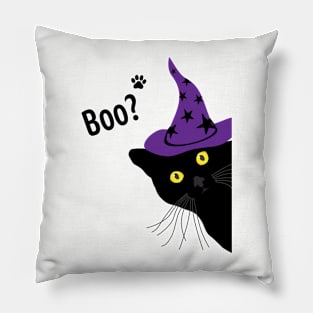 Witchy Black Cat Pillow