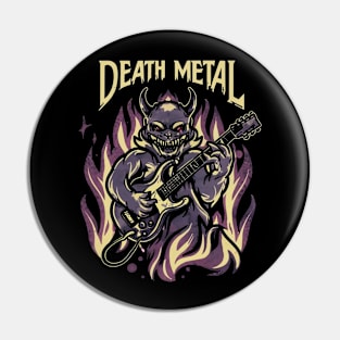 Death Metal Satanic Baphomet Cat Pin