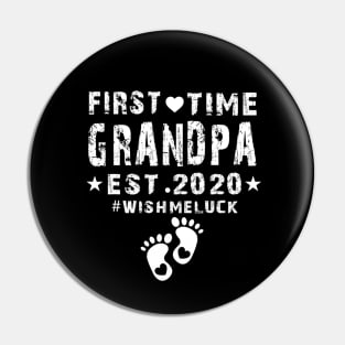 First Time Grandpa Est 2020-Promoted to Grandpa 2020 Pin