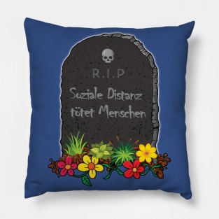 Social Distance Kills People Tombstone Pillow