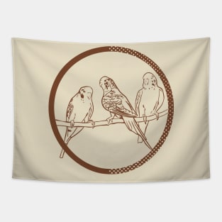 Birds in a cage Tapestry