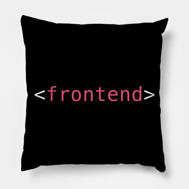 Front End Back End Programmer Pillow by mangobanana