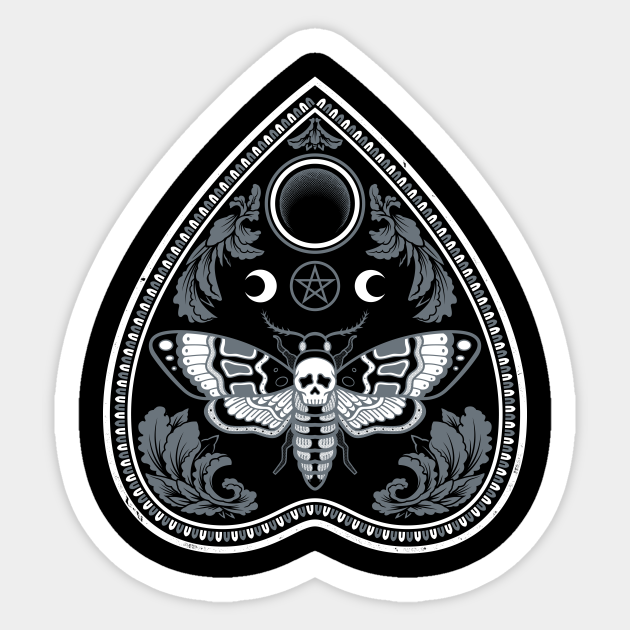 Deaths Head Moth - Goth - Planchette - Witch - Occult - Sticker