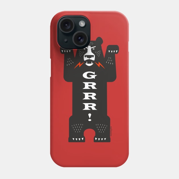 Grumpy Bear Phone Case by waltoons