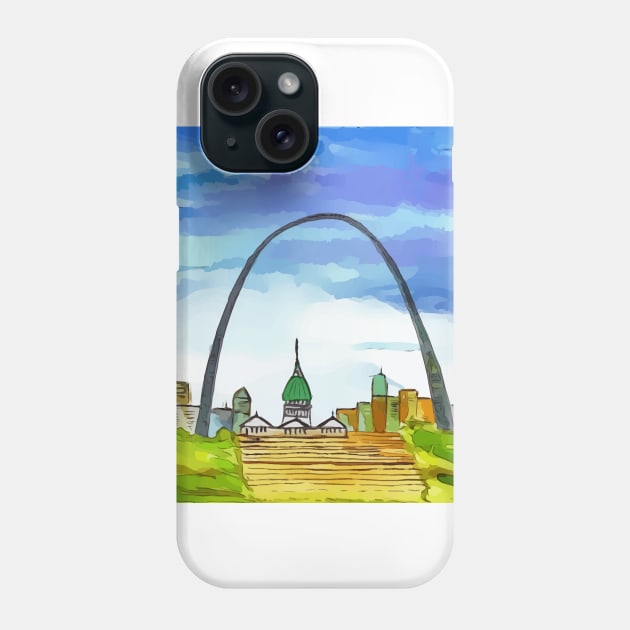 Saint Louis Arch Phone Case by WelshDesigns