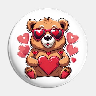 Beary Love: Sweetheart Sunglasses Collection Pin