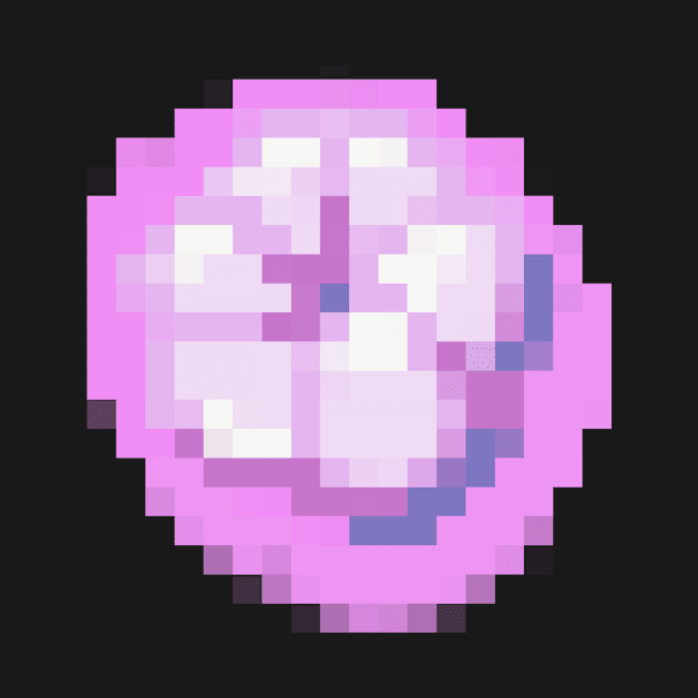 Mangosteen Pixel art, Cute Mangosteen fruit, Thai fruit by Tapood