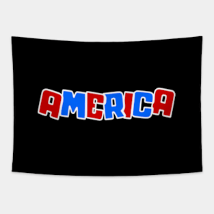 AMERICA Blue Red Usa Tapestry