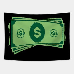Money Dollar Rich Cash Dollars Hustle Hustling Hustler Stack of Money Entrepreneur T-Shirt and Gifts Tapestry