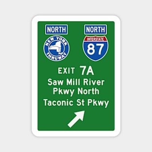 New York Thruway Northbound Exit 7A: Saw Mill River, Taconic State Pkwy Magnet