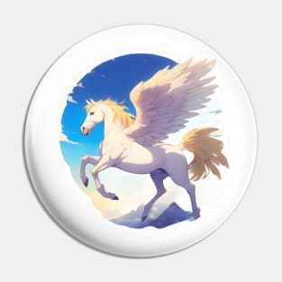 Fantasy white Pegasus Pin